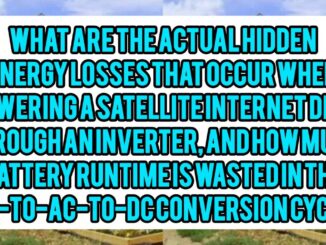 What Are The Actual Hidden Energy Losses That Occur When Powering A Satellite Internet Dish Through An Inverter, And How Much Battery Runtime Is Wasted In The DC-to-AC-to-DC Conversion Cycle