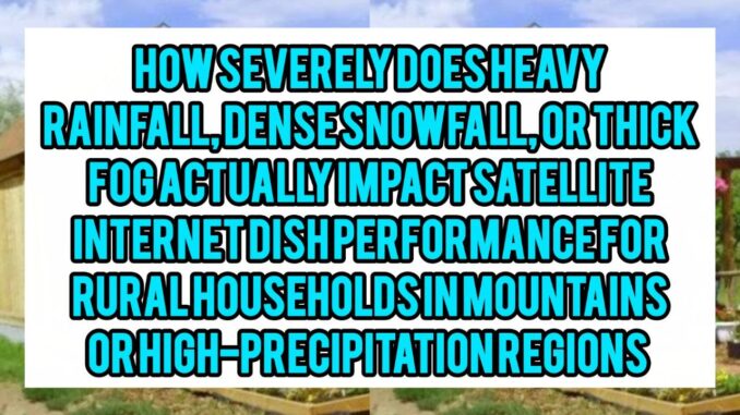 How Severely Does Heavy Rainfall, Dense Snowfall, Or Thick Fog Actually Impact Satellite Internet Dish Performance For Rural Households In Mountainous Or High-Precipitation Regions