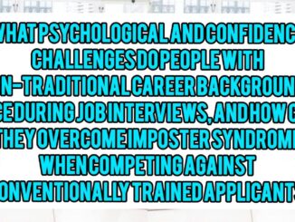 What Psychological And Confidence Challenges Do People With Non-Traditional Career Backgrounds Face During Job Interviews, And How Can They Overcome Imposter Syndrome When Competing Against Conventionally Trained Applicants